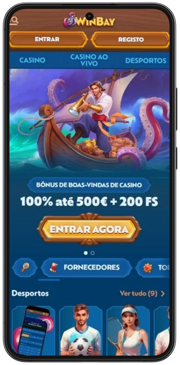 Aceder ao site Winbay pelo browser